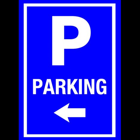 Parking With Left Arrow Sign