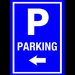 Parking With Left Arrow Sign